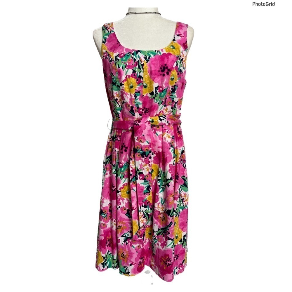 Anne Klein Floral Amaranth Dress - Picture 1 of 2
